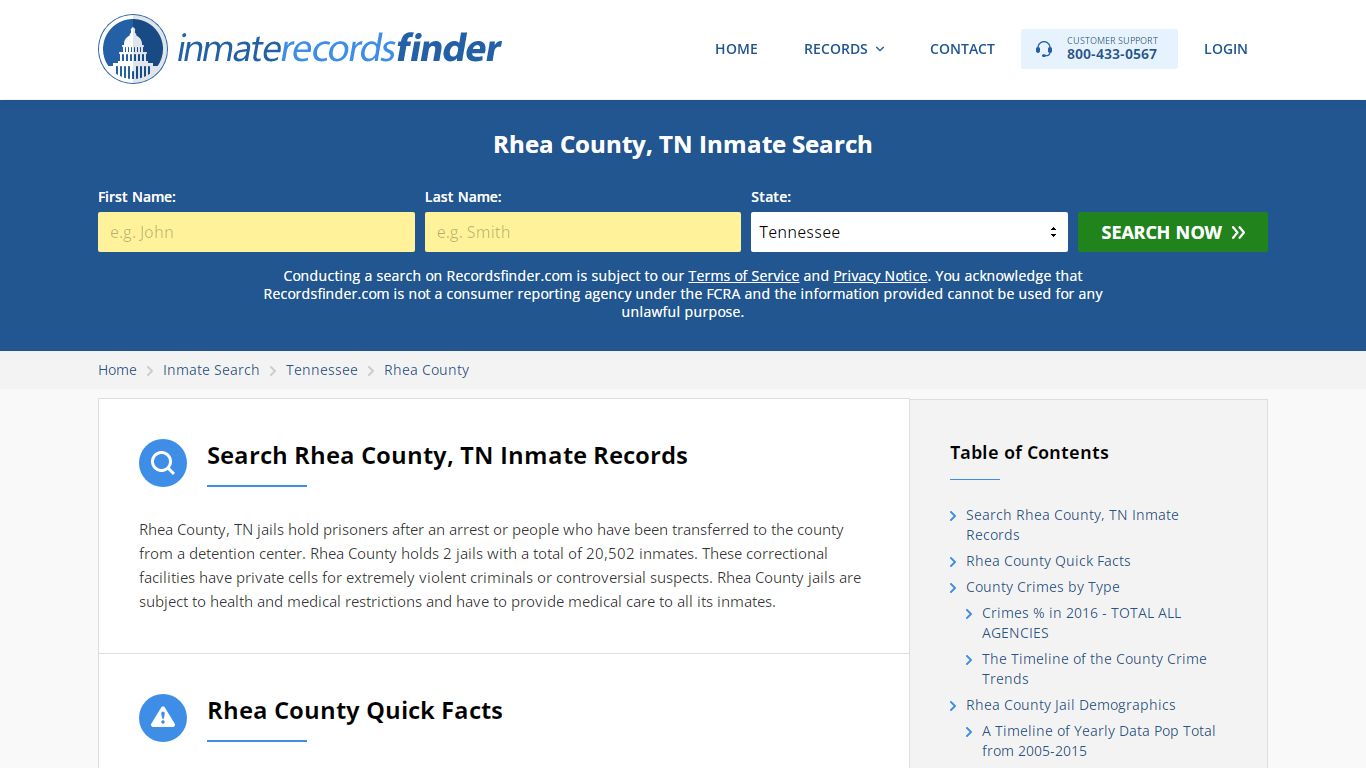 Rhea County, TN Inmate Lookup & Jail Records Online